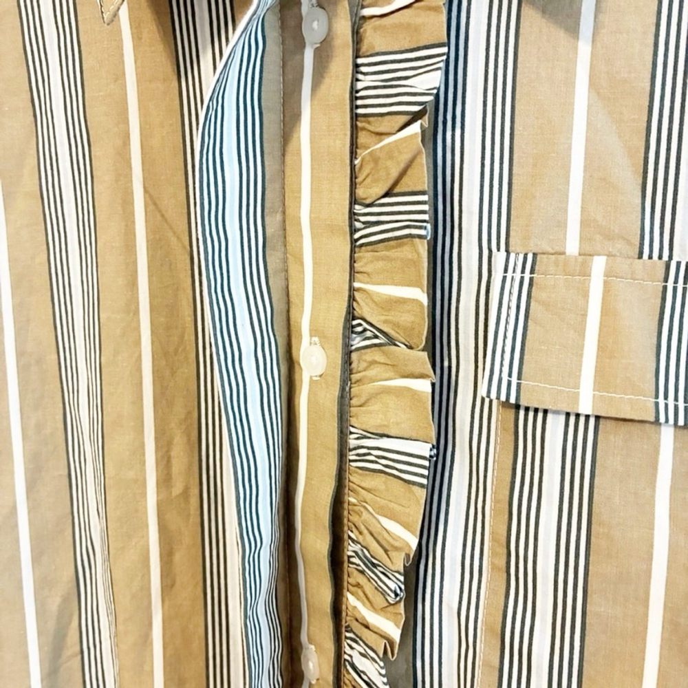 Damson Madder NWT Kylie ruffled button down long sleeve shirt size UK12(US 8) - Picture 11 of 16